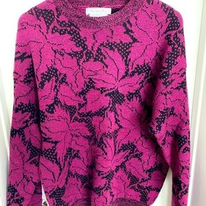 Vintage Christian Dior Mens Crewneck Size L 100% Wool Dry Clean Only Maroon